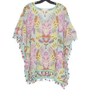 Matilda Jane Cover Up Boho Cottage Coastal Grandma Festival Gauze Paisley Medium